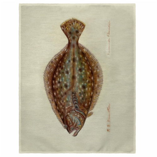 Betsy Drake PM014 14 x 18 in. Flounder Place Mat - Set of 4 Perspective: front