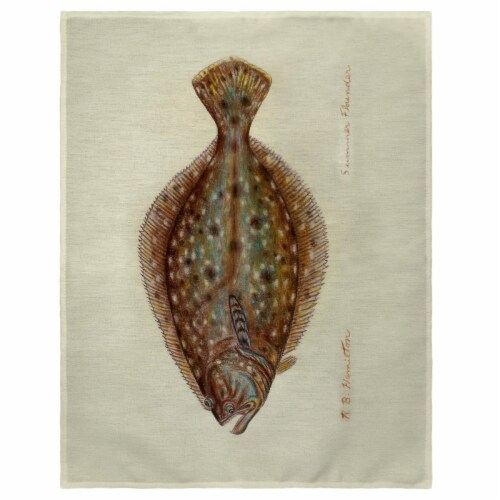 Betsy Drake PM014 14 x 18 in. Flounder Place Mat - Set of 4 Perspective: front