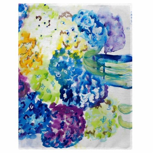 Betsy Drake PM022 14 x 18 in. Betsys Hydrangea Place Mat - Set of 4 Perspective: front