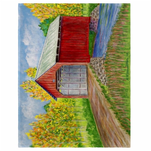 Betsy Drake PM028 14 x 18 in. Dicks Covered Bridge Place Mat - Set of 4 Perspective: front