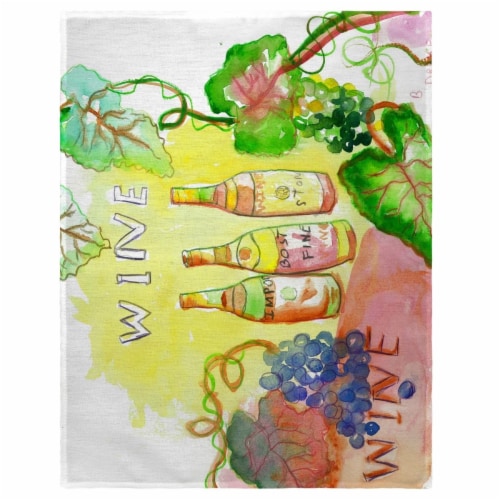 Betsy Drake PM078 14 x 18 in. Wine Bottles Place Mat - Set of 4 Perspective: front