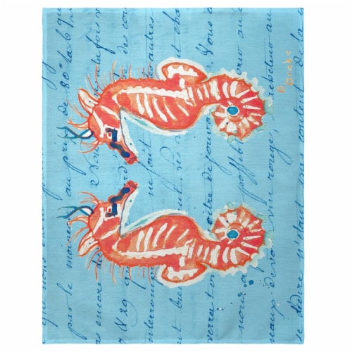 Betsy Drake PM100B 14 x 18 in. Coral Seahorses Place Mat - Set of 4 Perspective: front