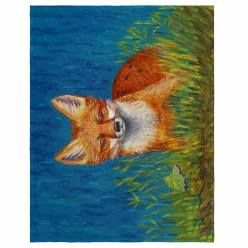 Betsy Drake PM139 14 x 18 in. Red Fox Place Mat - Set of 4 Perspective: front