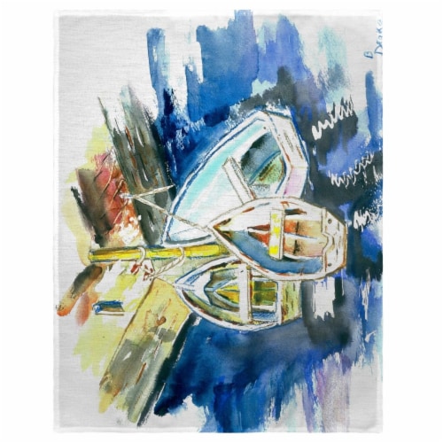 Betsy Drake PM226 14 x 18 in. Three Row Boats Place Mat - Set of 4 Perspective: front