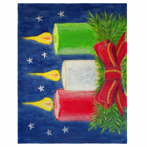 Betsy Drake PM255 14 x 18 in. Christmas Candles Place Mat - Set of 4 Perspective: front