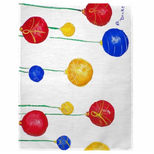 Betsy Drake PM294 14 x 18 in. Christmas Ornaments Place Mat - Set of 4 Perspective: front