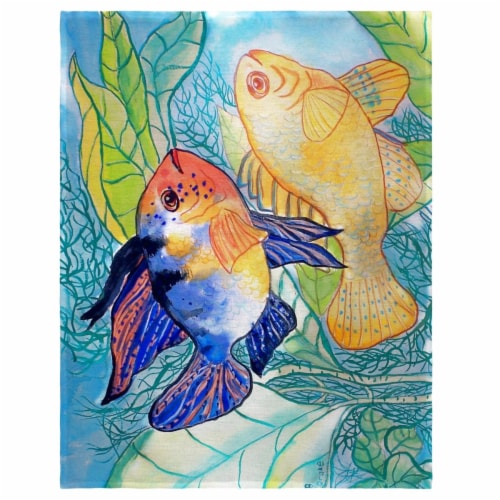 Betsy Drake PM300 14 x 18 in. Betsys Two Fish Place Mat - Set of 4 Perspective: front