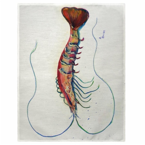 Betsy Drake PM395 14 x 18 in. Betsys Shrimp Place Mat - Set of 4 Perspective: front
