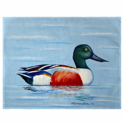 Betsy Drake PM465 14 x 18 in. Northern Shoveler Place Mat - Set of 4 Perspective: front