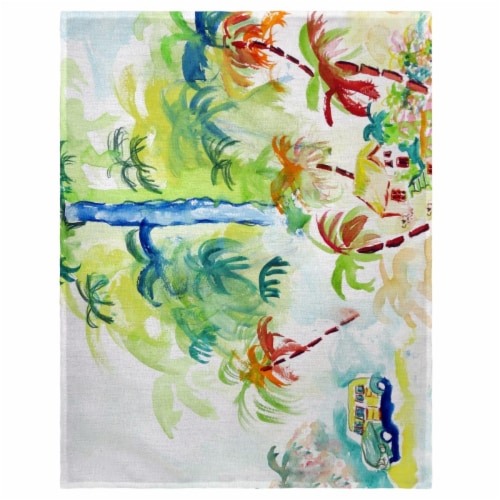 Betsy Drake PM821 14 x 18 in. Colorful Palms Place Mat - Set of 4 Perspective: front