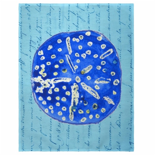 Betsy Drake PM989 14 x 18 in. Blue Sand Dollar Place Mat - Set of 4 Perspective: front