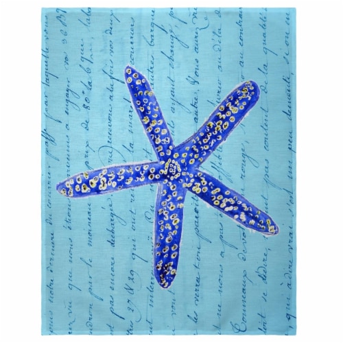 Betsy Drake PM991 14 x 18 in. Blue Starfish Place Mat - Set of 4 Perspective: front