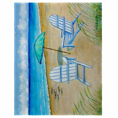 Betsy Drake PM997 14 x 18 in. Adirondack Chairs Place Mat - Set of 4 Perspective: front