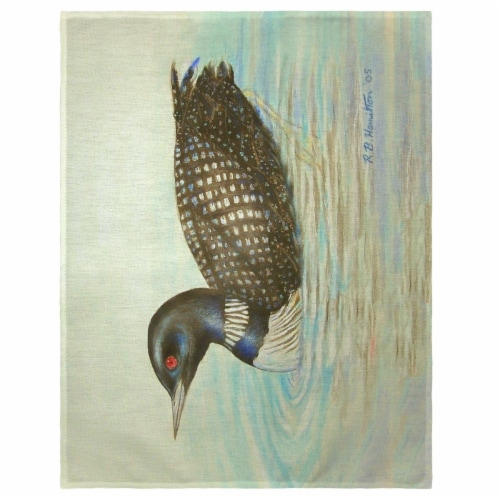 Betsy Drake PM130 14 x 18 in. Loon Place Mat - Set of 4 Perspective: front