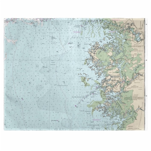 Betsy Drake PM11409CR Crystal River, FL Nautical Map Place Mat, 14 x 18 in. - Set of 4 Perspective: front