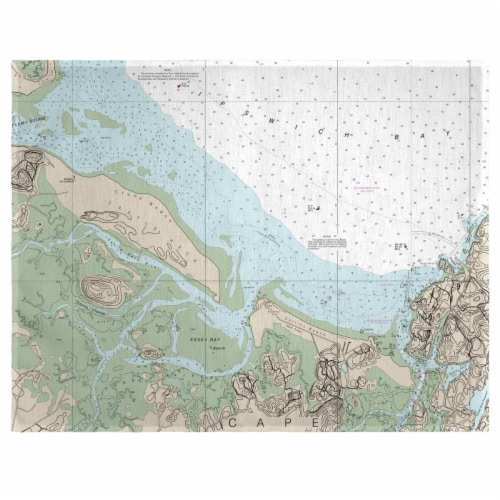 Betsy Drake PM13279EX 14 x 18 in. Essex Bay & Essex River, MA Nautical Map Place Mat - Set of Perspective: front