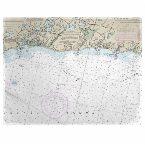 Betsy Drake PM13229HP 14 x 18 in. Harwich Port, MA Nautical Map Place Mat - Set of 4 Perspective: front