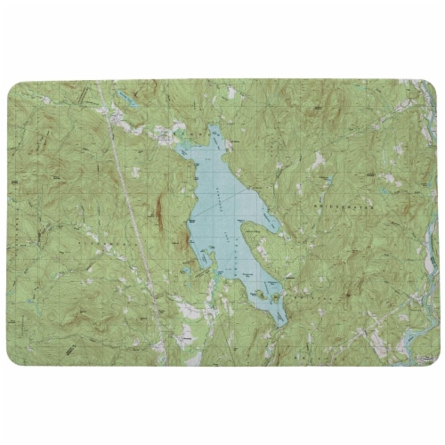 Betsy Drake DM794 18 x 26 in. Newfound Lake, NH Nautical Map Small Door Mat Perspective: front