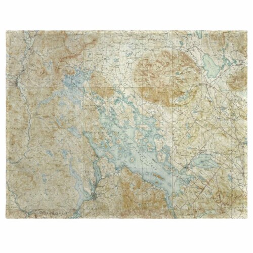 Betsy Drake PM968 14 x 18 in. Winnipesaukee, NH Nautical Map Place Mat - Set of 4 Perspective: front
