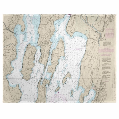 Betsy Drake PM14781 14 x 18 in. North Hero Island, VT Nautical Map Place Mat - Set of 4 Perspective: front