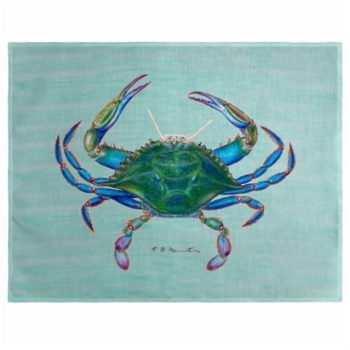 Betsy Drake PM004C Female Blue Crab Place Mat - Set of 4 Perspective: front