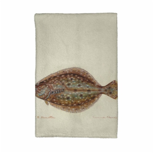 Betsy Drake KT014 Flounder Kitchen Towel Perspective: front