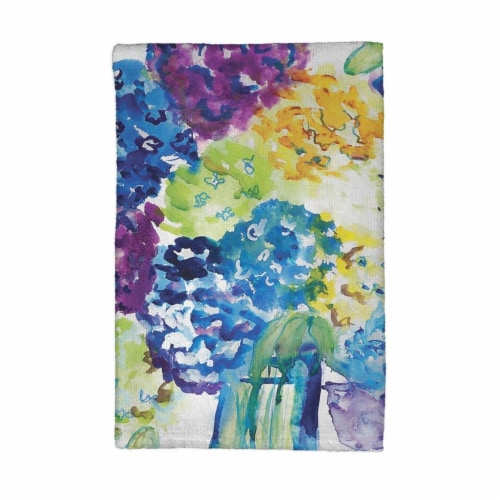 Betsy Drake KT022 Hydrangea Kitchen Towel Perspective: front