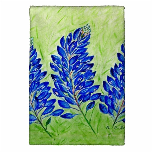 Betsy Drake KT192 Blue Bonnets Kitchen Towel Perspective: front