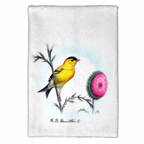 Betsy Drake KT244 Goldfinch Kitchen Towel Perspective: front