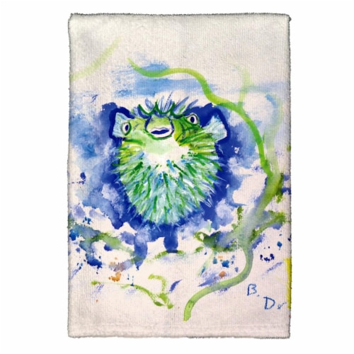 Betsy Drake KT541 Spiny Puffer Kitchen Towel Perspective: front