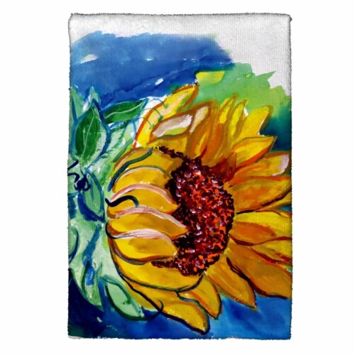 Betsy Drake KT544 Windy Sunflower Kitchen Towel Perspective: front