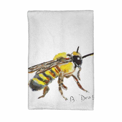 Betsy Drake KT731 Bee Kitchen Towel Perspective: front