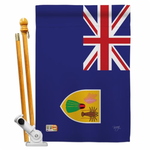 Breeze Decor BD-CY-HS-108335-IP-BO-D-US15-BD 28 x 40 in. Turks & Caicos Flags of the World Na Perspective: front