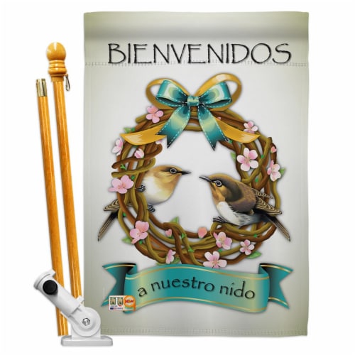 Breeze Decor BD-SH-HS-100046S-IP-BO-D-US19-BD 28 x 40 in. Bienvenidos a Nuestro Nido Inspirat Perspective: front