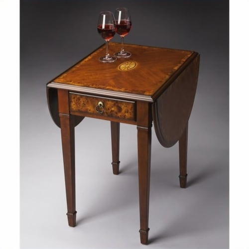 Olive Ash Burl Pembroke Table Olive Ash Burl Pembroke Table