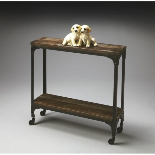 Butler Specialty Mountain Lodge Console Table in Burnt Umber Perspective: front