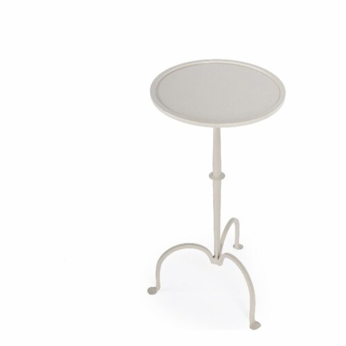 Butler Specialty Industrial Chic Founders Pedestal Table in Gray/Beige Iron Perspective: front