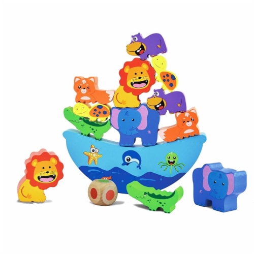 Wooden Animal Balance Block Game, 1 - Pick 'n Save