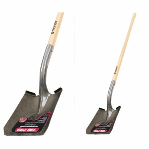 Tru-Pro Long Handle Square Point Shovel Perspective: front