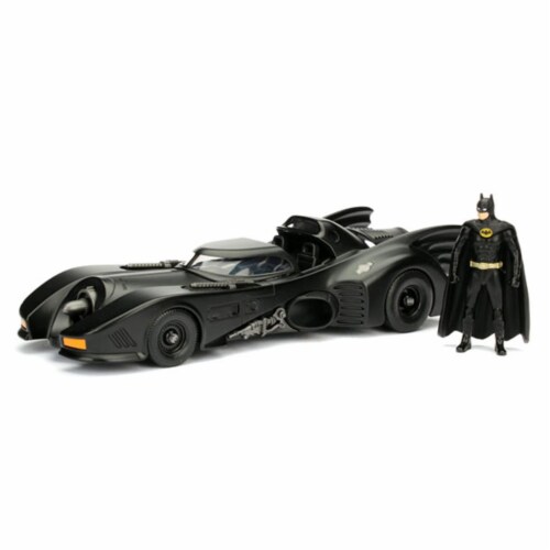 Batmobile with Diecast Batman Figure Perspective: front