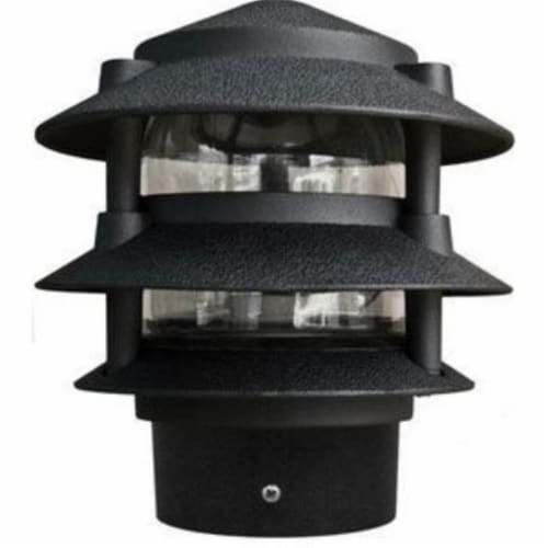 3 Tier Pagoda Light - 5W 120V, Black Perspective: front