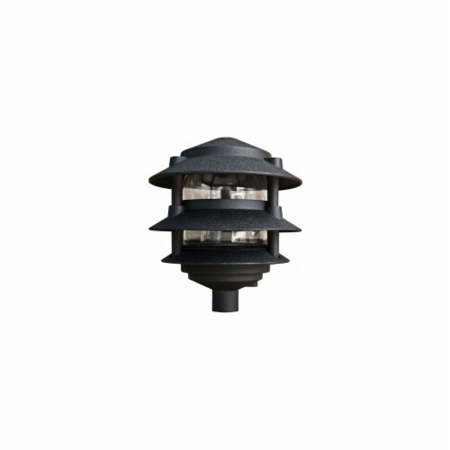 P-D5000-6T-B 6 in. 3-Tier Pagoda Light, Black Perspective: front
