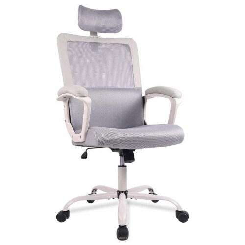 Smugdesk Ergonomic Mesh High Back Office Computer Chair w/ Lumbar Support,  Gray, 1 Piece - King Soopers