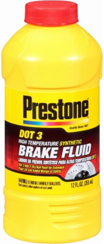 Prestone® DOT 3 High Temperature Synthetic Brake Fluid Perspective: front
