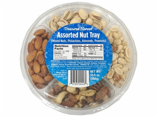 Treasured Harvest Assorted Nut Tray Perspective: front