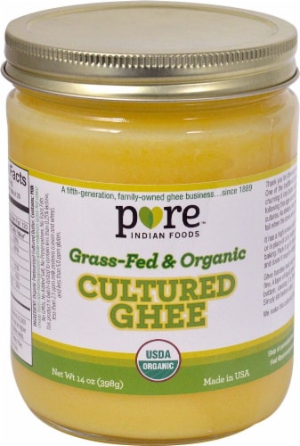 Pure Indian Foods Grass-Fed & Organic Cultured Ghee, 14 oz - City