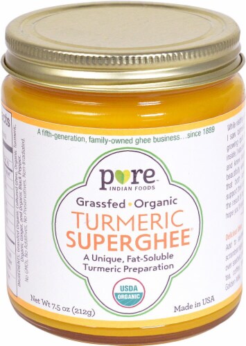 Pure Indian Foods Organic Turmeric SuperGhee® Grass Fed Perspective: front