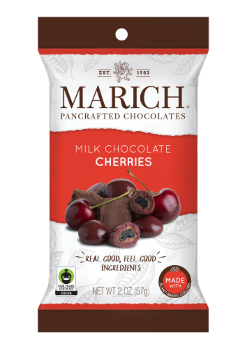 Marich Premium Chocolates Milk Chocolate Cherries Perspective: front