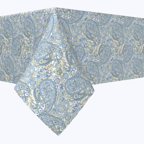 Square Tablecloth, 100% Polyester, 70x70 , Blue Paisley, 70 x 70 - Kroger