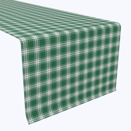 Table Runner, 100% Polyester, 14x108 , Christmas Green Plaid, 14 x 108 ...
